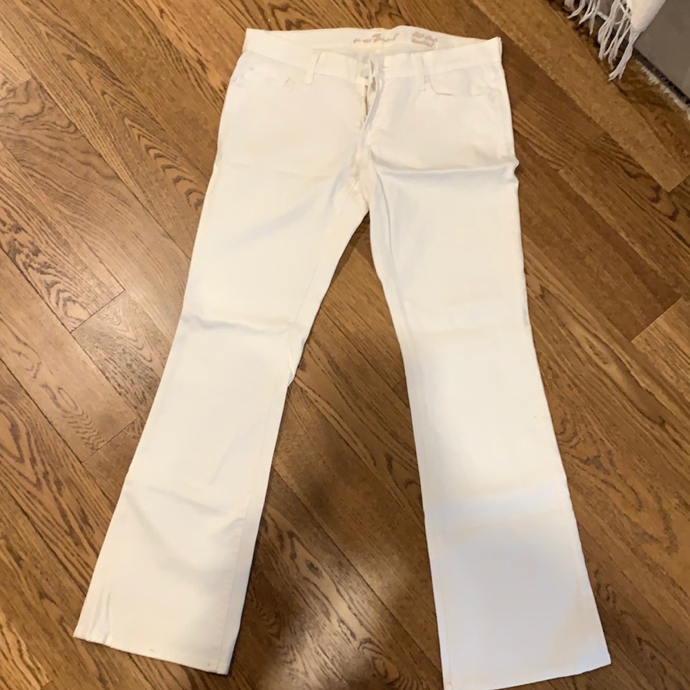 7 for all mankind white bootcut jeans NWOT